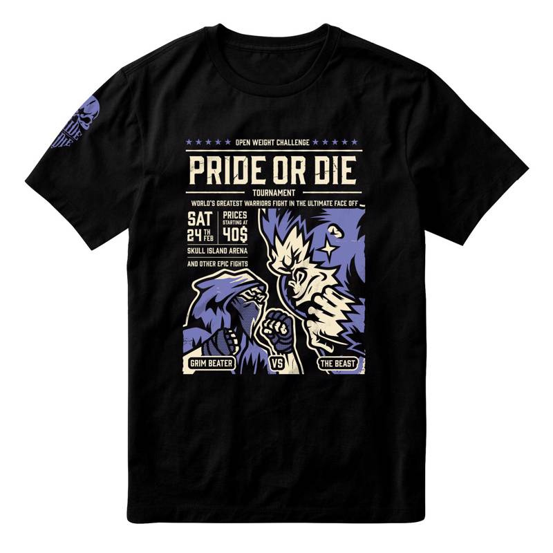 PRiDEorDiE Versus  T-Shirt -black